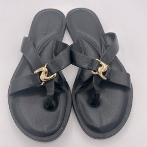 Aerosoles Black leather, Gaia Sandals great condition
